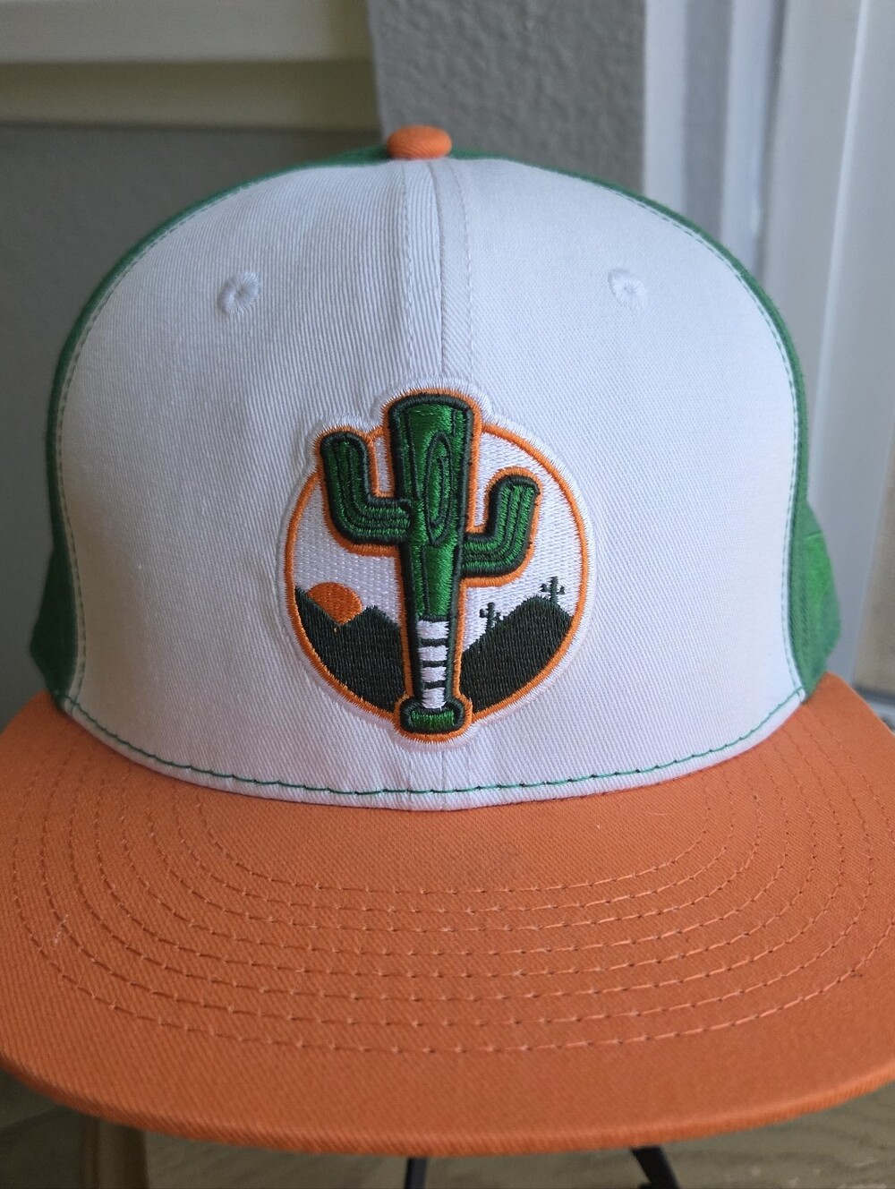 Baseballism Arizona Cactus League Fitted Hat Cap 7 3/8 Spring Training Orange Gr